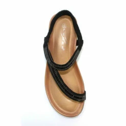 Lunar Black Lola Glitz Toe Loop Sandals -Lunar Shop unnamed file 727