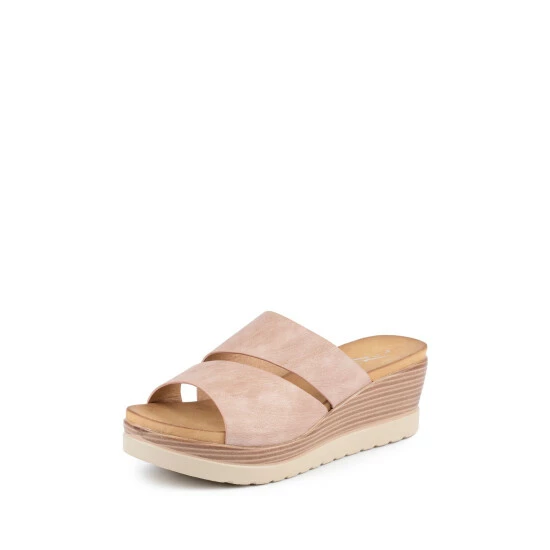 Lunar Mandy Pink Mule Wedges 5 Lunar Mandy Pink Mule Wedges - Image 3