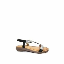 Lunar Black Tancy T-Bar Pearl Sandals 11 Lunar Black Tancy T-Bar Pearl Sandals -Lunar Shop unnamed file 754