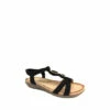 Lunar Black Rana Cross-Strap Sandals