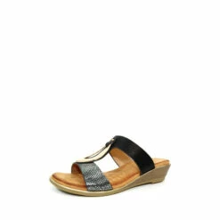 Lunar Black Pennita Low Wedge Sandals 4 Lunar Black Pennita Low Wedge Sandals -Lunar Shop unnamed file 793