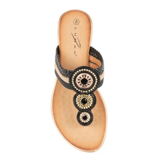 unnamed-file-820.jpg Lunar Black Carlotta Jewelled Toe Post Sandals -Lunar Shop unnamed file 820