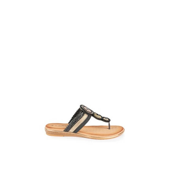 unnamed-file-821.jpg Lunar Black Carlotta Jewelled Toe Post Sandals -Lunar Shop unnamed file 821