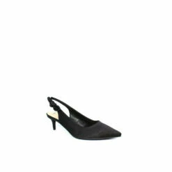Lunar Black Indie Slingback Kitten Heel Shoes -Lunar Shop unnamed file 849