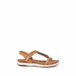Lunar Perrie Brown Ankle Strap Sandals