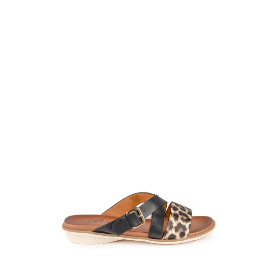 Lunar Josie Black Leopard Strappy Sandals 3 Lunar Josie Black Leopard Strappy Sandals