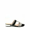 Lunar Black Fleur Sandals