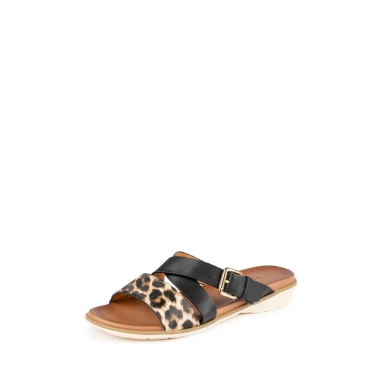 Lunar Josie Black Leopard Strappy Sandals 5 Lunar Josie Black Leopard Strappy Sandals - Image 3