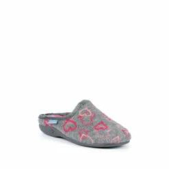 Lunar Grey Honey Heart Mule Slippers -Lunar Shop unnamed file 951