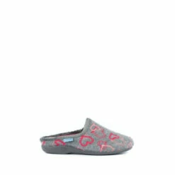 Lunar Grey Honey Heart Mule Slippers -Lunar Shop unnamed file 954