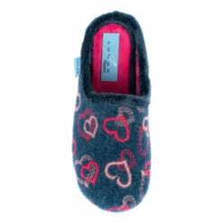 Lunar Blue Heart Mule Slippers -Lunar Shop unnamed file 963